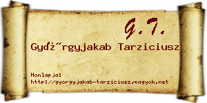 Györgyjakab Tarziciusz névjegykártya